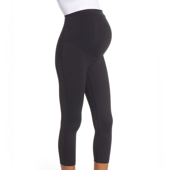 Zella Pants & Jumpsuits Zella Maternity Black Crops Full Belly